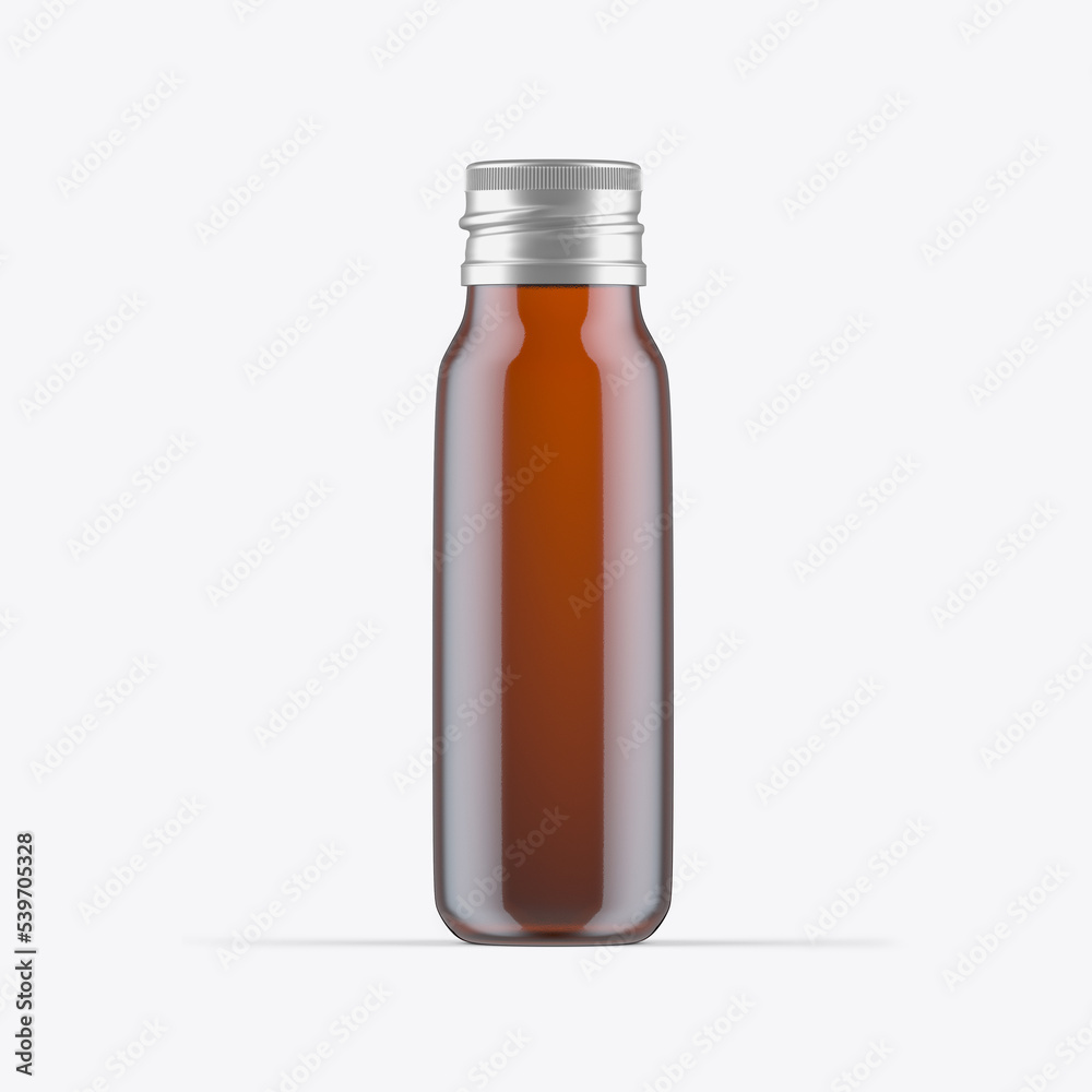 Amber Cosmetic Bottle Mockup. 3D render Amber Cosmetic Bottle Mockup. 3D render
