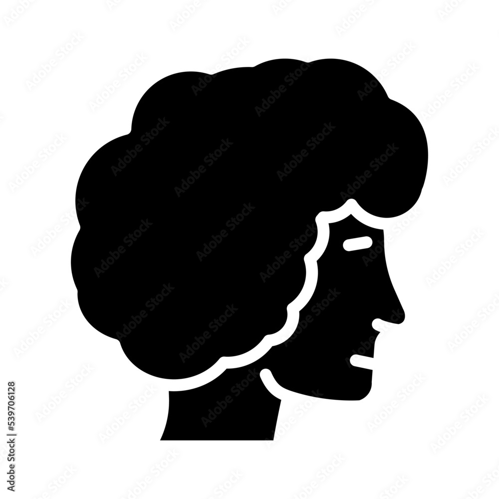 afro hairstyle male glyph icon vector. afro hairstyle male sign. isolated symbol illustration afro hairstyle male glyph icon vector. afro hairstyle male sign. isolated symbol illustration