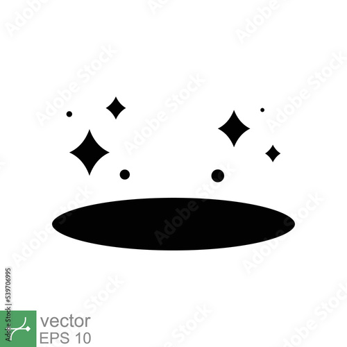 Clean surface icon. Simple solid style. Easy cleaning, surface, hand wipe, floor, ceramic, housekeeping concept. Glyph vector illustration isolated on white background. EPS 10.