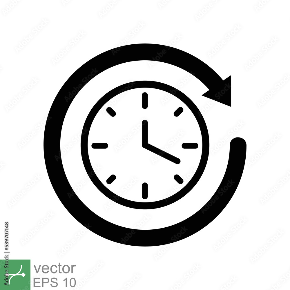 Clock icon. Simple flat style. Time, arrow, wall, business, circle, speed, stopwatch, deadline, alarm counter concept. Vector illustration isolated on white background. EPS 10. Clock icon. Simple flat style. Time, arrow, wall, business, circle, speed, stopwatch, deadline, alarm counter concept. Vector illustration isolated on white background. EPS 10.