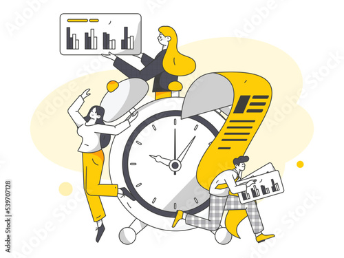 Campus recruitment character flat vector concept operation illustration	