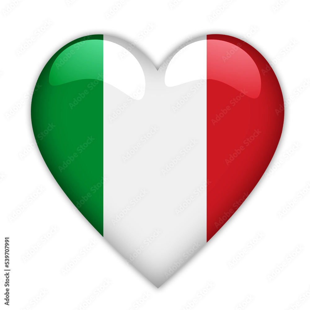 Italy Flag Love Symbol Italy Flag Love Symbol
