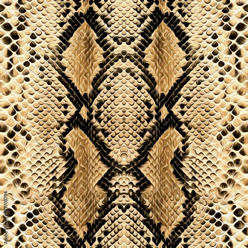 Seamless snake texture, python pattern.