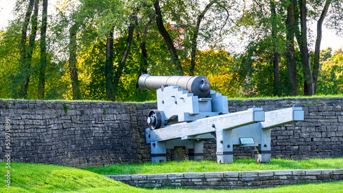 Canvas Print Colonial cannon (War of 1812) in Fort York in Toronto, Canada