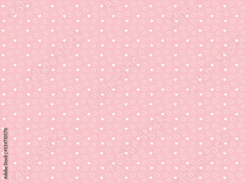 Simple and cute heart pattern or love concept with white hearts on pink background