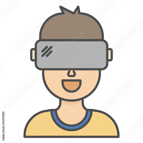 vr glasses user