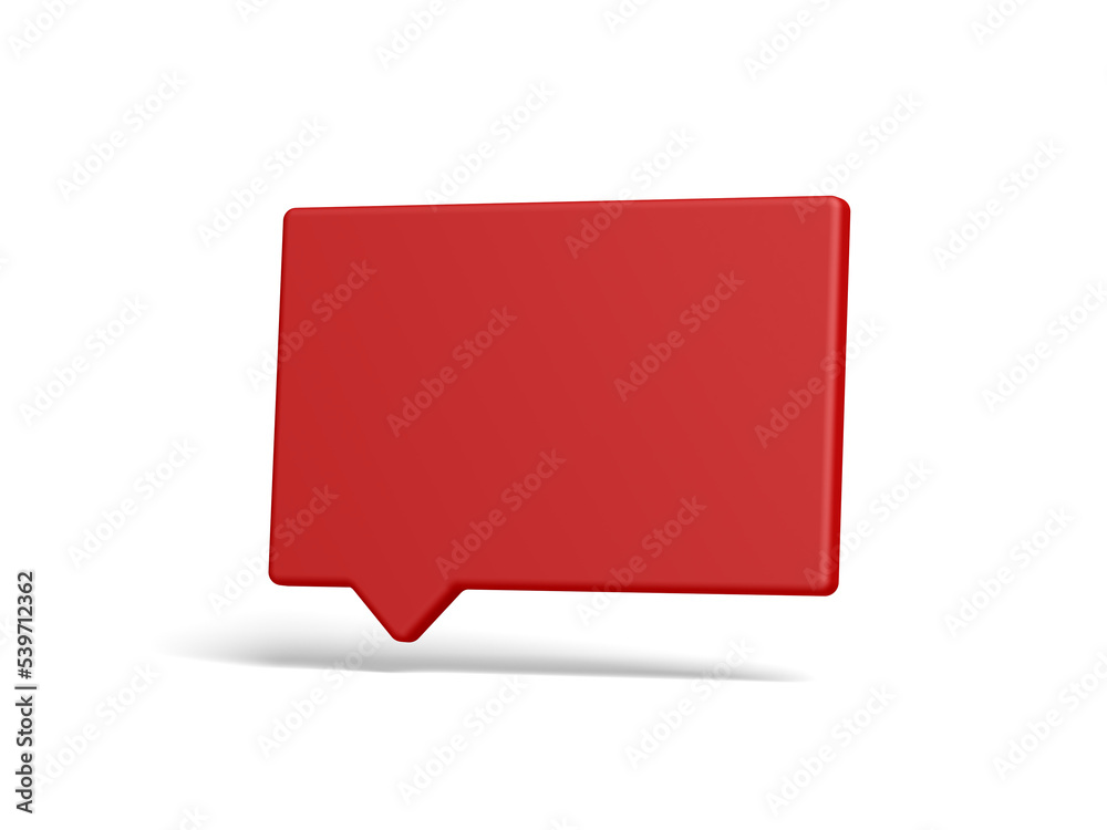 Chat icon isolated on white background. Empty. Speech bubble. Blank. Message. 3d illustration. Chat icon isolated on white background. Empty. Speech bubble. Blank. Message. 3d illustration.