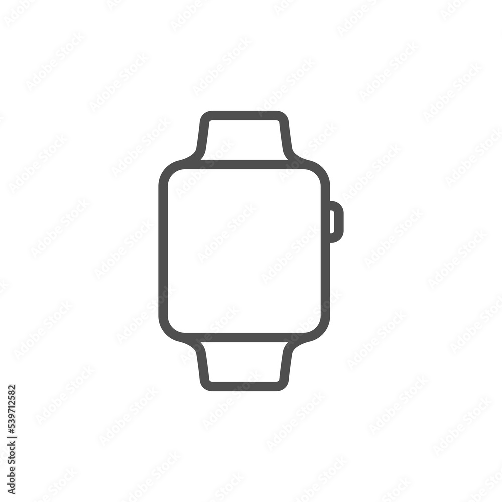 Smart watch simple black line web icon vector illustration. Editable stroke. Smart watch simple black line web icon vector illustration. Editable stroke.