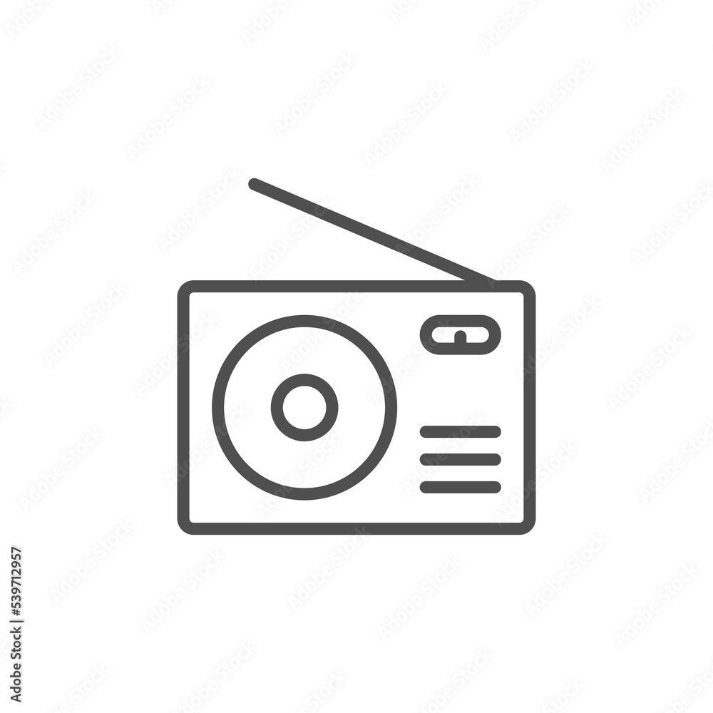 radio outline icon isolated vector illustration radio outline icon isolated vector illustration