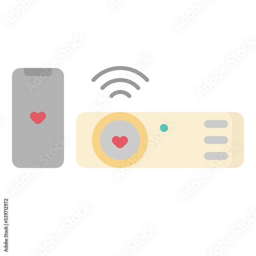 projector and phone