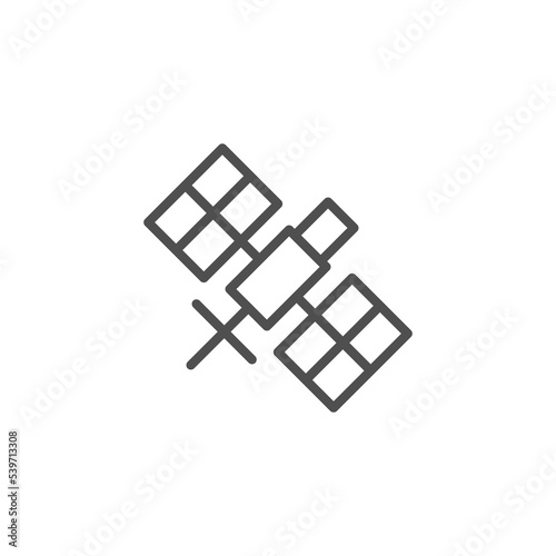 Satelite icon design trendy line style vector image. Thin line Icon of Set of Space.