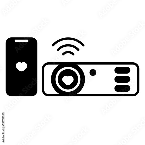projector and phone