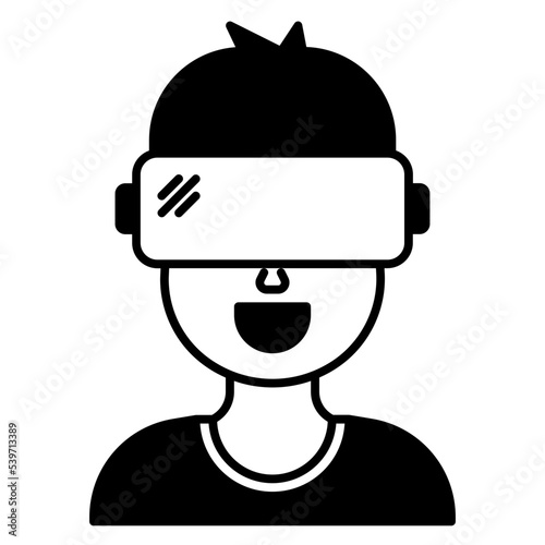 vr glasses user