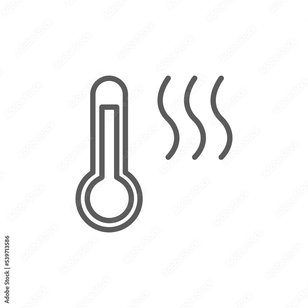 High Temperature Icon. Thermometer vector icon. Temprature symbol. Modern illustration for web and mobile apps design