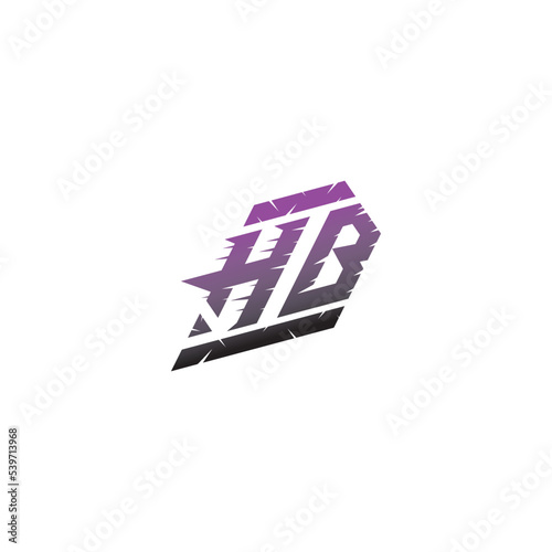 HB initials gaming esport concept logo professional