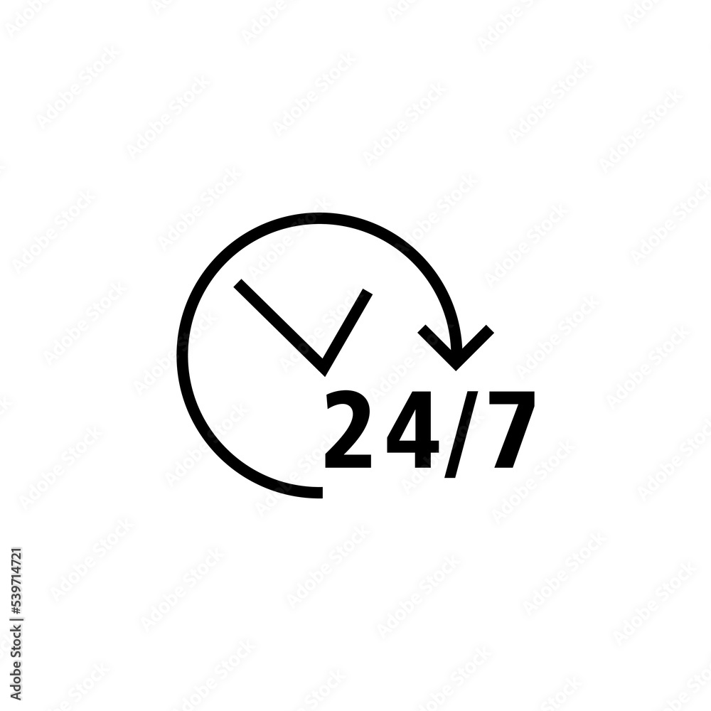 Open hours line icon Open hours line icon
