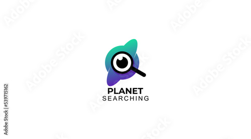 Space Planet logo, Search Planet logo designs vector 