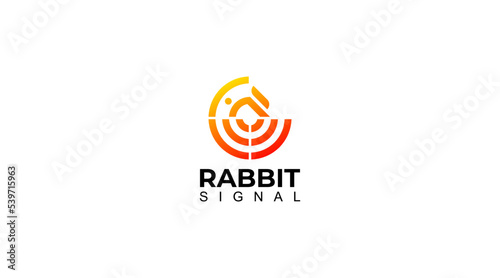 Rabit WiFi icon Logo Design Element and vector template
