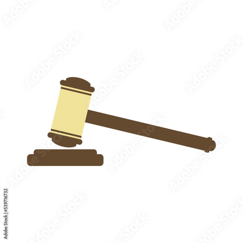 Law gavel or Law Hammer Illustration