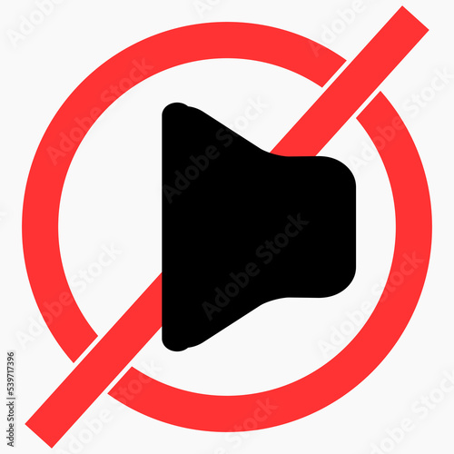 Quiet. Not loud. Keep quiet. Sound ban. No sound. Silence. Vector icon.
