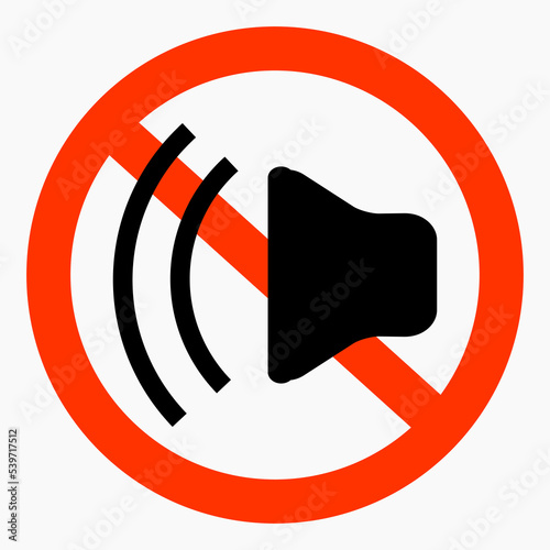 Quiet. Not loud. Keep quiet. Sound ban. No sound. Silence. Vector icon.