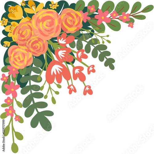 Fototapeta Naklejka Na Ścianę i Meble -  flower Elements and illustration