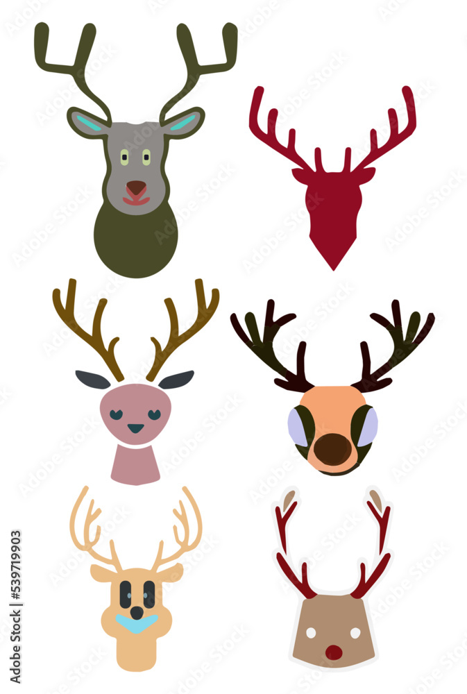 christmas reindeer decoration logo symbol vector christmas reindeer decoration logo symbol vector
