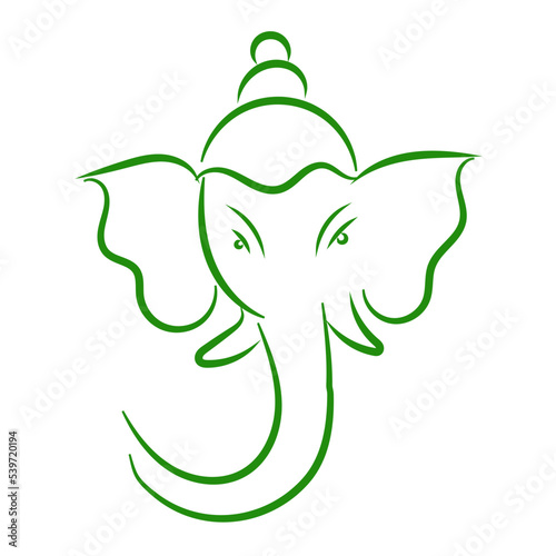 Ganesh Chaturthi, Ganpati Chaturthi, Ganpati Bappa Morya, Ganesh Goddess, Ganpati God, Line drawing, Illustration, Ganesh Chaturdashi