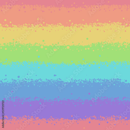 Rainbow striped seamless pattern. Airbrush effect. Vector pastel color art. Multicolor background. For wrapping paper, fabric, gift package, greeting card, wallpaper, web social media backdrop