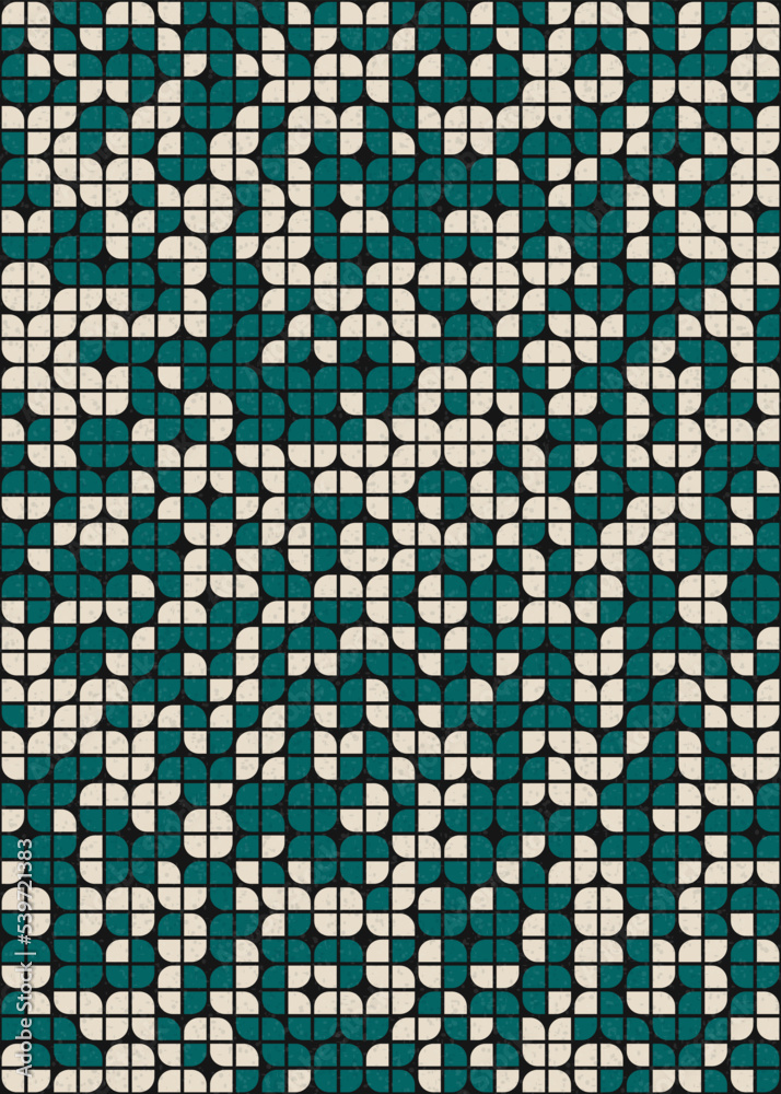 Fototapeta premium Abstract Geometric Pattern generative computational art illustration