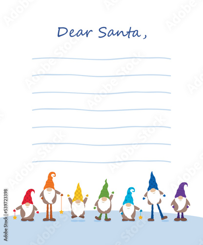 christmas wish list letter to santa claus for kids © krissikunterbunt