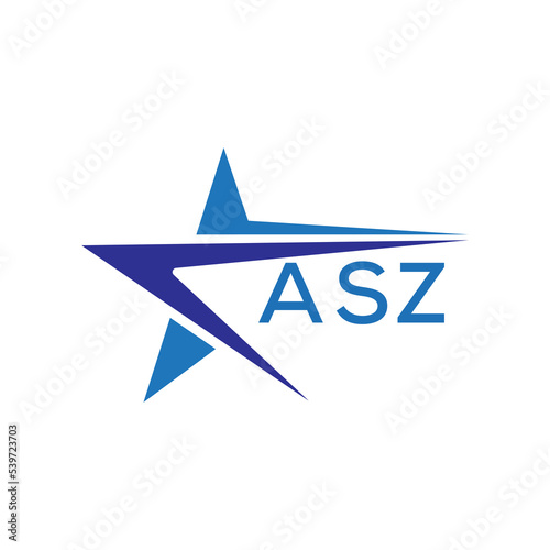 ASZ letter logo. ASZ blue image on white background. ASZ Monogram logo design for entrepreneur and business. . ASZ best icon.
 photo