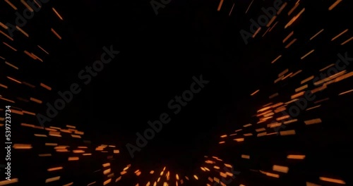 3d render of fire embers or bomb debris in explosion or blast.