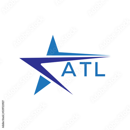 ATL letter logo. ATL blue image on white background. ATL Monogram logo design for entrepreneur and business. . ATL best icon.
