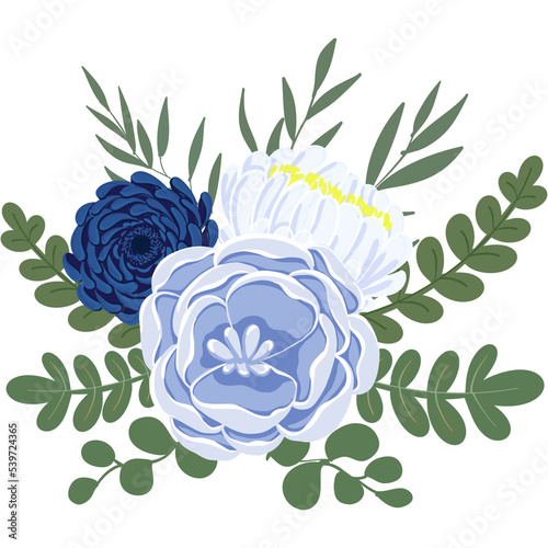 Fototapeta Naklejka Na Ścianę i Meble -  Flower Elements and illustration