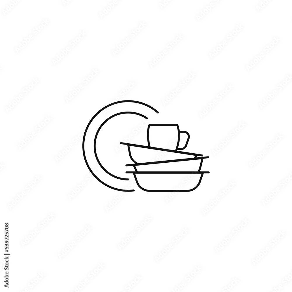 Premium Icon on Dishes, Crockery, Tableware, Utensil, Dinnerware, and Dishwasher, Dish Wash. Such Line Sign as Plates and Cup. Premium Icon on Dishes, Crockery, Tableware, Utensil, Dinnerware, and Dishwasher, Dish Wash. Such Line Sign as Plates and Cup.