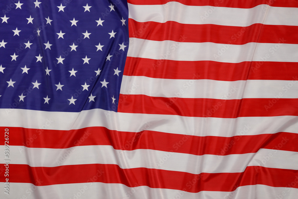 Obraz premium Flag of the United States of America. American flag ripple. .Background of the flag of the United States.