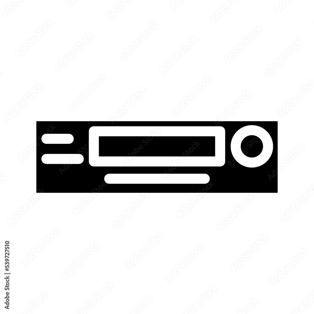 pager retro gadget glyph icon vector. pager retro gadget sign. isolated symbol illustration pager retro gadget glyph icon vector. pager retro gadget sign. isolated symbol illustration