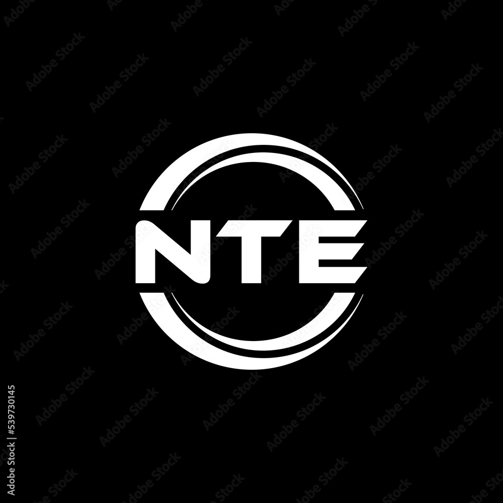 NTE letter logo design with black background in illustrator, vector logo modern alphabet font overlap style. calligraphy designs for logo, Poster, Invitation, etc. NTE letter logo design with black background in illustrator, vector logo modern alphabet font overlap style. calligraphy designs for logo, Poster, Invitation, etc.