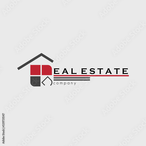 real estate logo vector illustration design used for brand identity business