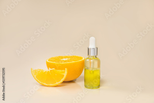 Citrus essential oil, vitamin c serum, oil beauty care aroma therapy.