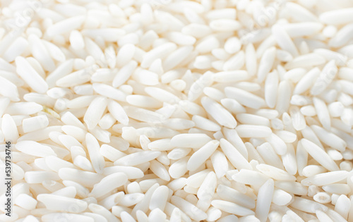 Lots of white rice grains. ...
