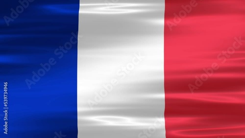 France flag. National flag of France 3d. France Flag tricolor Blowing Close Up. Flags Motion Loop HD resolution France Background. French flag Closeup 4K video.