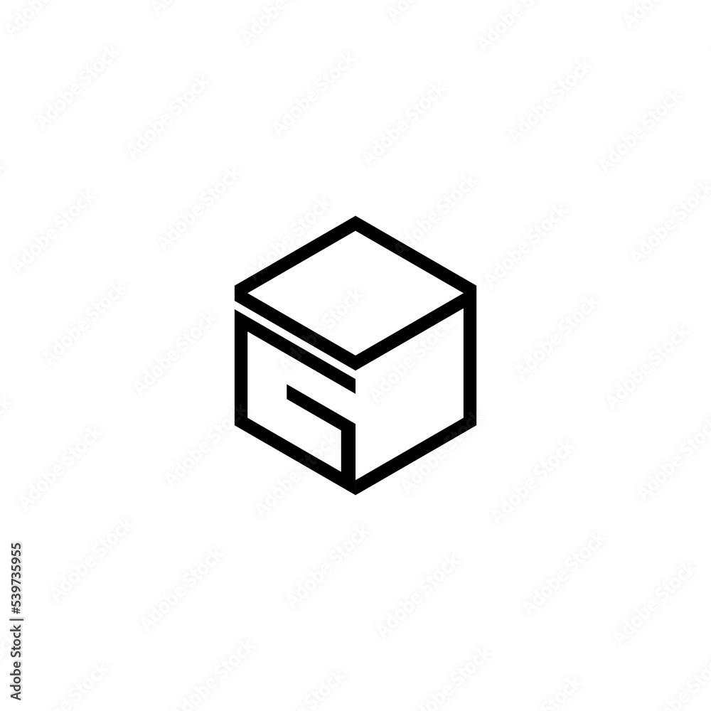 Initial letter G cube logo template Initial letter G cube logo template