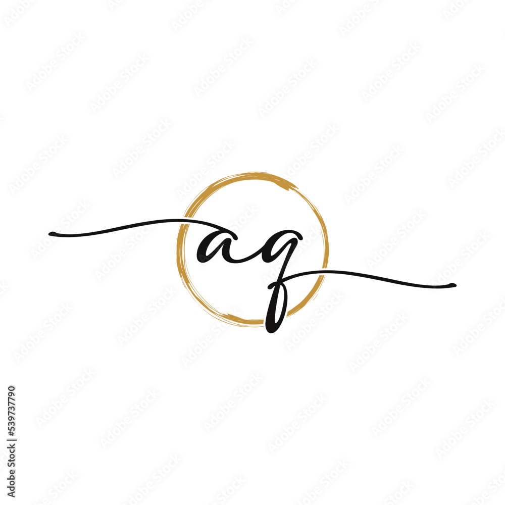 Obraz premium Letter A Q Initial Beauty Logo Template
