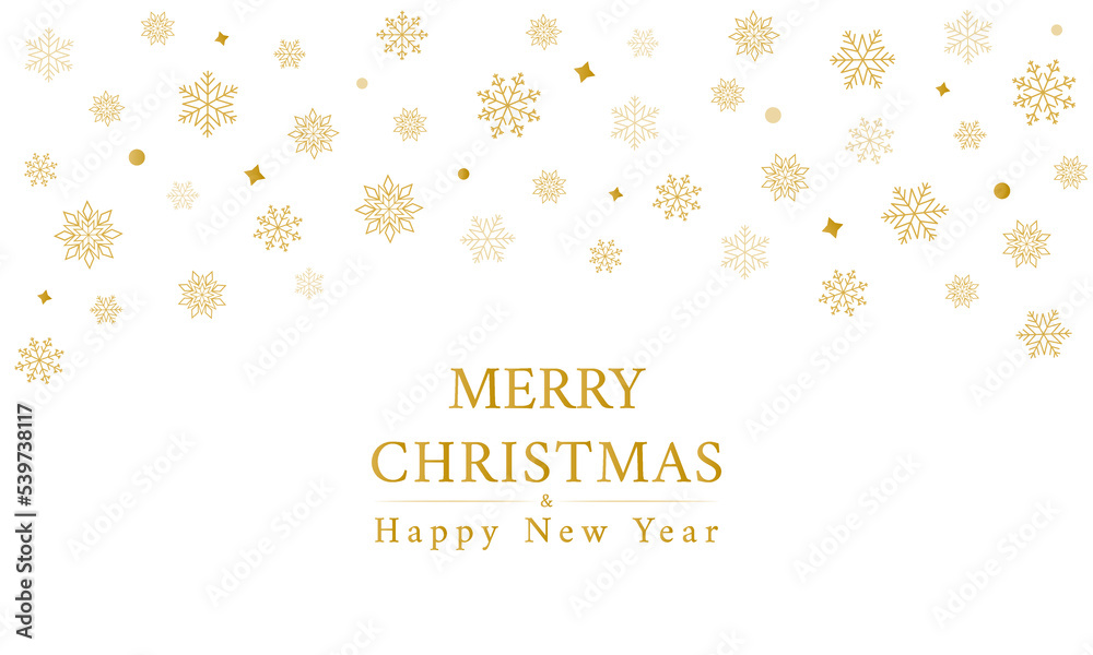 Fototapeta premium Christmas snowflakes elements greeting card on white background