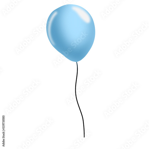 Birthday balloons isolated on white