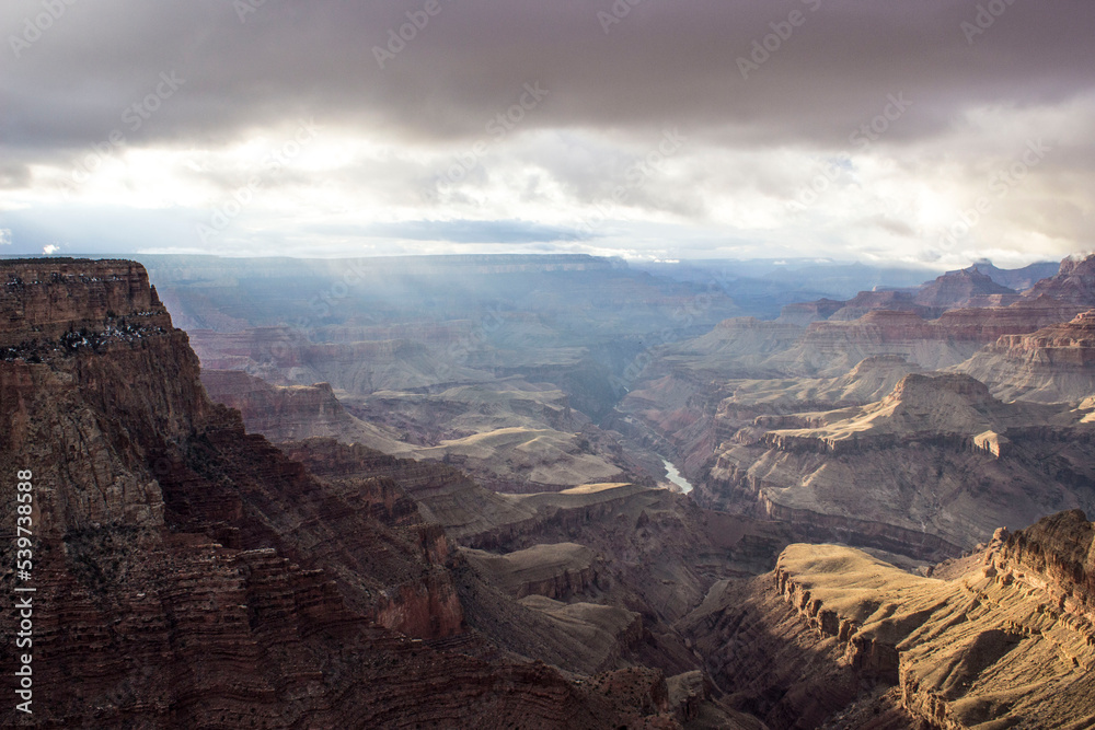 Grand Canyon Cloudy Ethereal Sunset