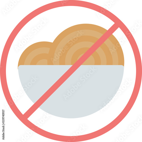 no noodle carbohydrates icon