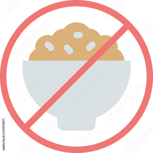 no rice carbohydrates icon